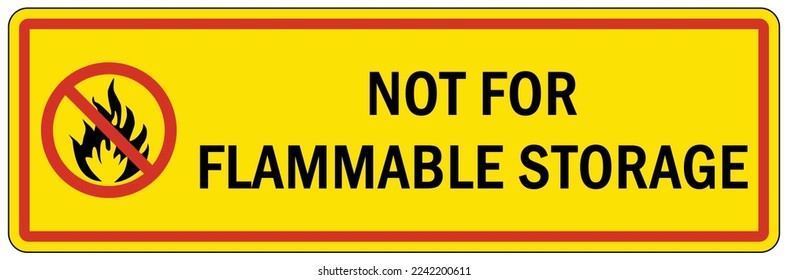 Flammable storage warning sign labels
