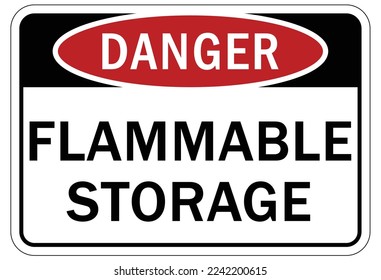 Etiquetas de advertencia de almacenamiento inflamables