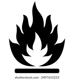 Flammable substances sign. Vector illustration of GHS hazard pictogram warning sign with flame fire inside. Attention. Caution flammable materials. hazard icon. printable vector.