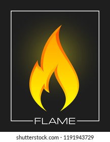 Flammable symbol. Icon with picture flame of fire. Highly flammable things. Fire sign. Explosive object simple logo. Color flame pictogram. Supports combustion icon