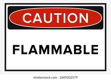 Flammable Symbol. Packaging Symbol. Sign and Label Indicating That the Content Is Highly Flammable or Should Be Kept Away from Fire or Heat. Flame Icon – Vector Symbol
