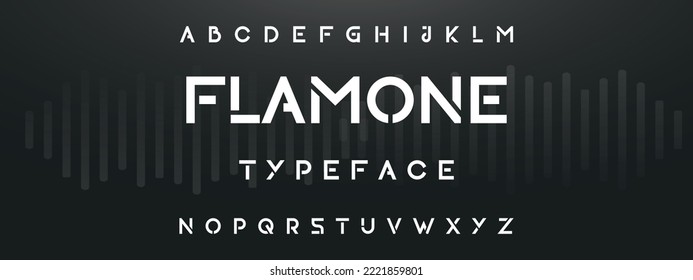 FLAMONE Modern Bold Font. Regular Italic Number Typography urban style alphabet fonts for fashion, sport, technology, digital, movie, logo design, vector illustration