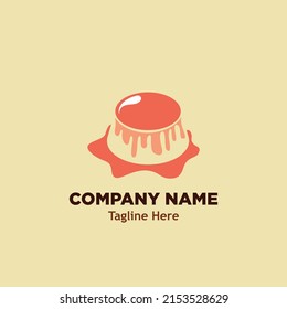 Flan Cake Logo Simple Icon Design Illustration