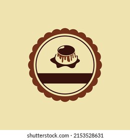 Flan Cake Logo Simple Icon Design Illustration