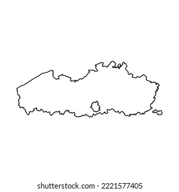 Flanders region map, Belgium. Vector illustration.