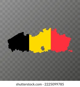 Flanders region map, Belgium. Vector illustration.