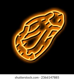 flank beef meat neon light sign vector. flank beef meat illustration