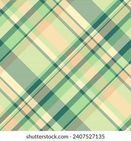 Flannel pattern check background, countryside texture plaid textile. Symmetry fabric vector tartan seamless in light and teal color.