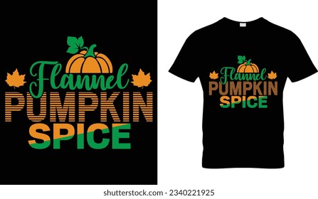 Flannel Pumpkin Spice T-shirt Design