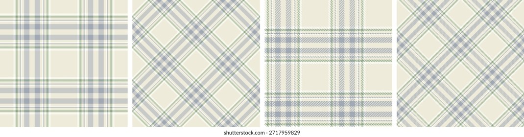 Conjunto de franela y patrón de tartán. Fondo de textura de tela a cuadros.