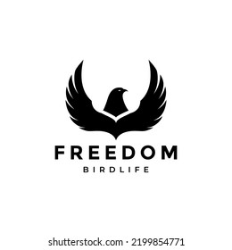 flap wings falcon logo design