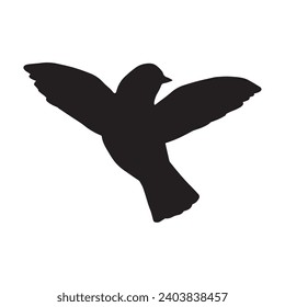 flap wings silhouette monochrome illustration of bird with wings 