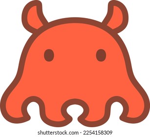 
Flapjack octopus isolated vector illustration.