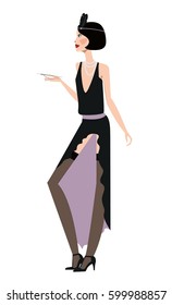 Flapper girl Retro party 20s-30s style