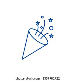 Flapper,petard line icon concept. Flapper,petard flat  vector symbol, sign, outline illustration.
