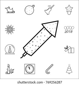 flapper,petard  line icon on white background