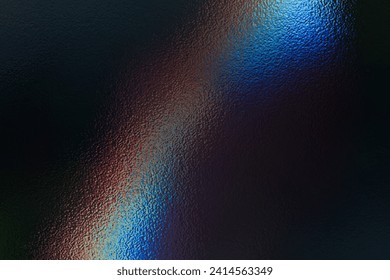 Flare background. Neon color gradient effect. Dark metal texture. Light metalic glass. Abstract shine bokeh. Sparkle design for print. Bright glow poster. Noise blur backdrop. Vector illustration