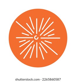 Flare black line icon. Natural element. Pictogram for web page, mobile app, promo.