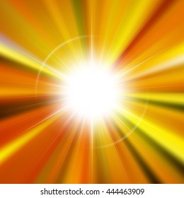 Flare bright shiny star with lined background
