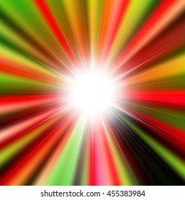 Flare bright shiny star with lined background