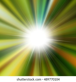 Flare bright shiny star with lined background