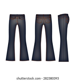 Flare Cut Denim Jeans