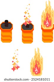 conjunto de vetores de explosão do flare firecraker spalinga
