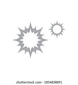 Flare icon in flat design template