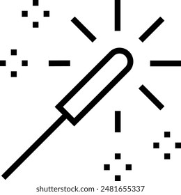 flare icon. Thin linear style design isolated on white background