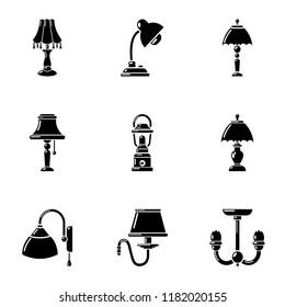 Flare icons set. Simple set of 9 flare vector icons for web isolated on white background