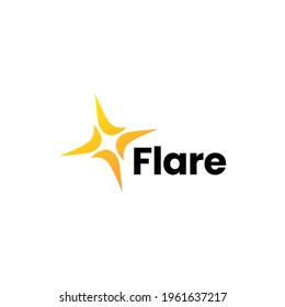 Flare Light Bright Logo Vector Icon Illustration