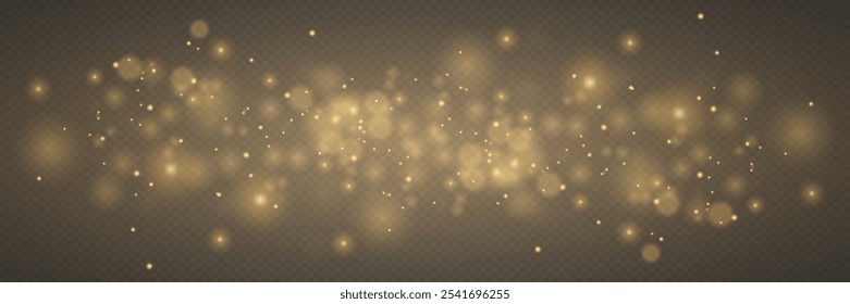 Flare light effect. Sparkling magical dust particles, glitter of stars and sparks.
