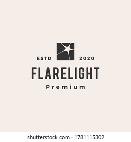flare light hipster vintage logo vector icon illustration