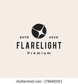 Flare Light Hipster Vintage Logo Vector Icon Illustration