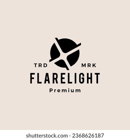 flare light logo round hipster vintage vector icon illustration