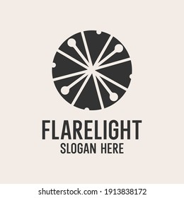 flare light logo vector icon illustration