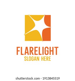 Flare Light Logo Vector Icon Illustration