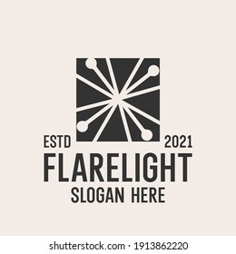 flare light logo vector icon illustration