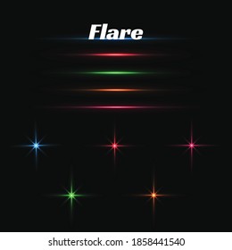  La luz del fuego y las estrellas brillan. efecto de brillo. brillo y brillo
