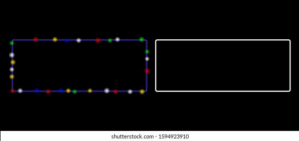 Flare mesh rounded rectangle frame icon with glare effect. Abstract illuminated model of rounded rectangle frame. Shiny wire carcass triangular mesh rounded rectangle frame icon.