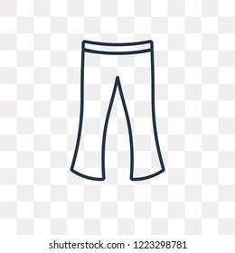 Flare Pants vector outline icon isolated on transparent background, high quality linear Flare Pants transparency concept can be used web and mobile