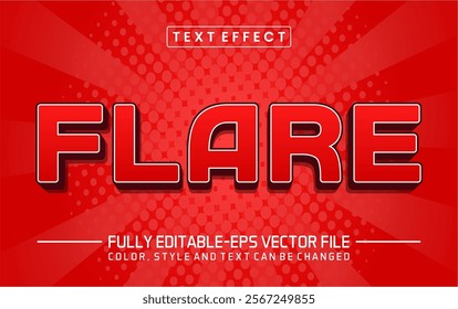 Flare text editable style effect