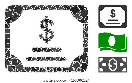 Flare white mesh financial bond with glare effect. Abstract illuminated model of financial bond. Shiny wire frame polygonal mesh financial bond icon on a black background.
