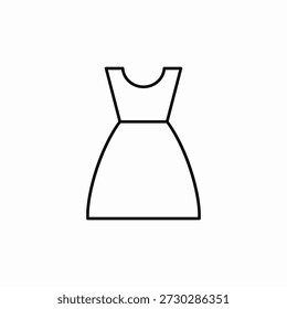 flared dress icon sign vector