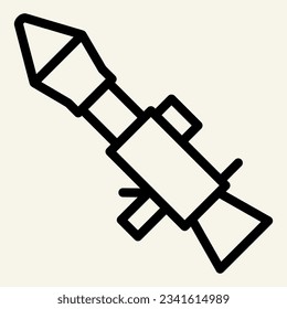 Icono de la línea de armas ligeras. Ilustración vectorial de armas de fuego aislada en blanco. Estilo de esquema de arma diseñado para y aplicación. Eps 10.