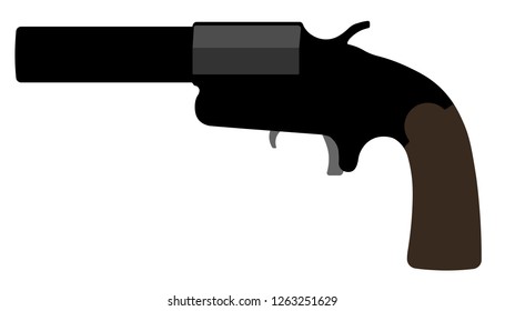 Flaregun Rocket Launch Vector Silhouette Weapon Stock Vector (Royalty ...