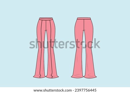 Flares pant (also called bell-bottoms, loon pants, boot-cutleg and hip-huggers) are trousers that become wider from the knees.