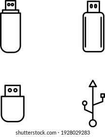 flasdisk icon set technology vektor