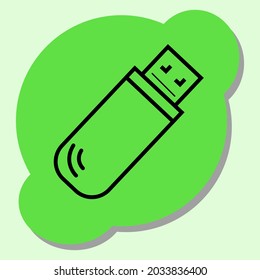 fLasdisk Icon Sign or symbol, Vector isolated for icon.