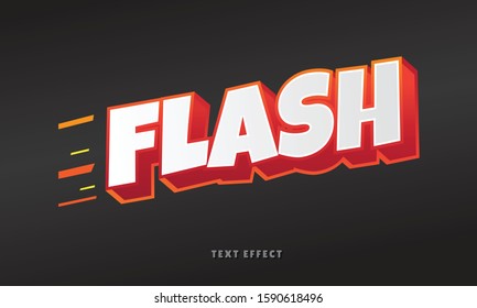 Flash 3D Red Graphic Style Text Effect